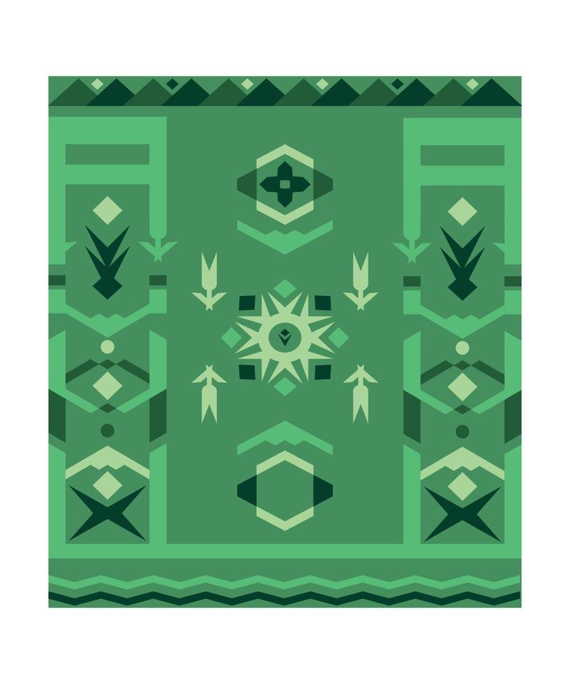 Carpet with Geometric Ornament vector
