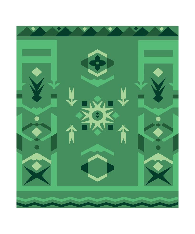 Carpet with Geometric Ornament vector