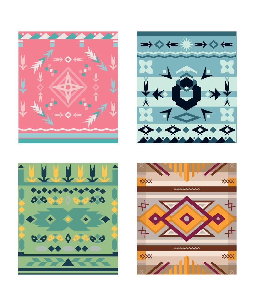 Carpets with Geometric Ornaments vector