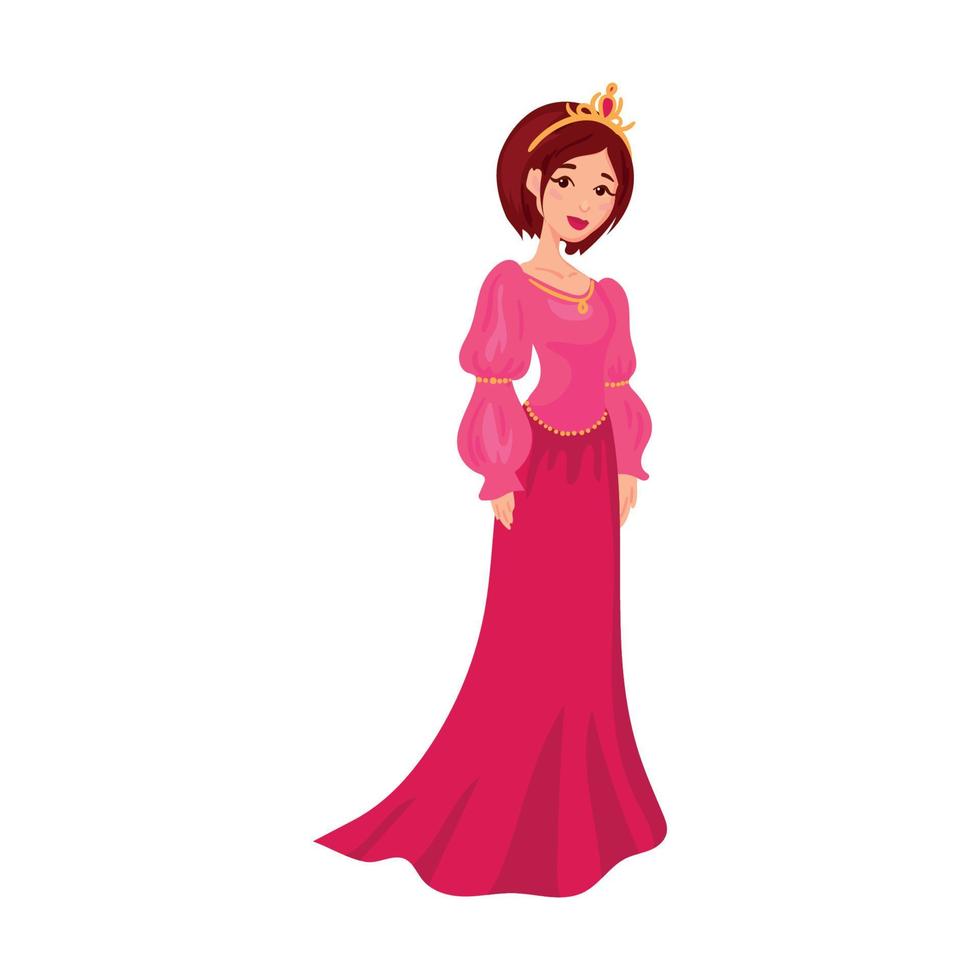 ilustrador vectorial de princesas de dibujos animados vector