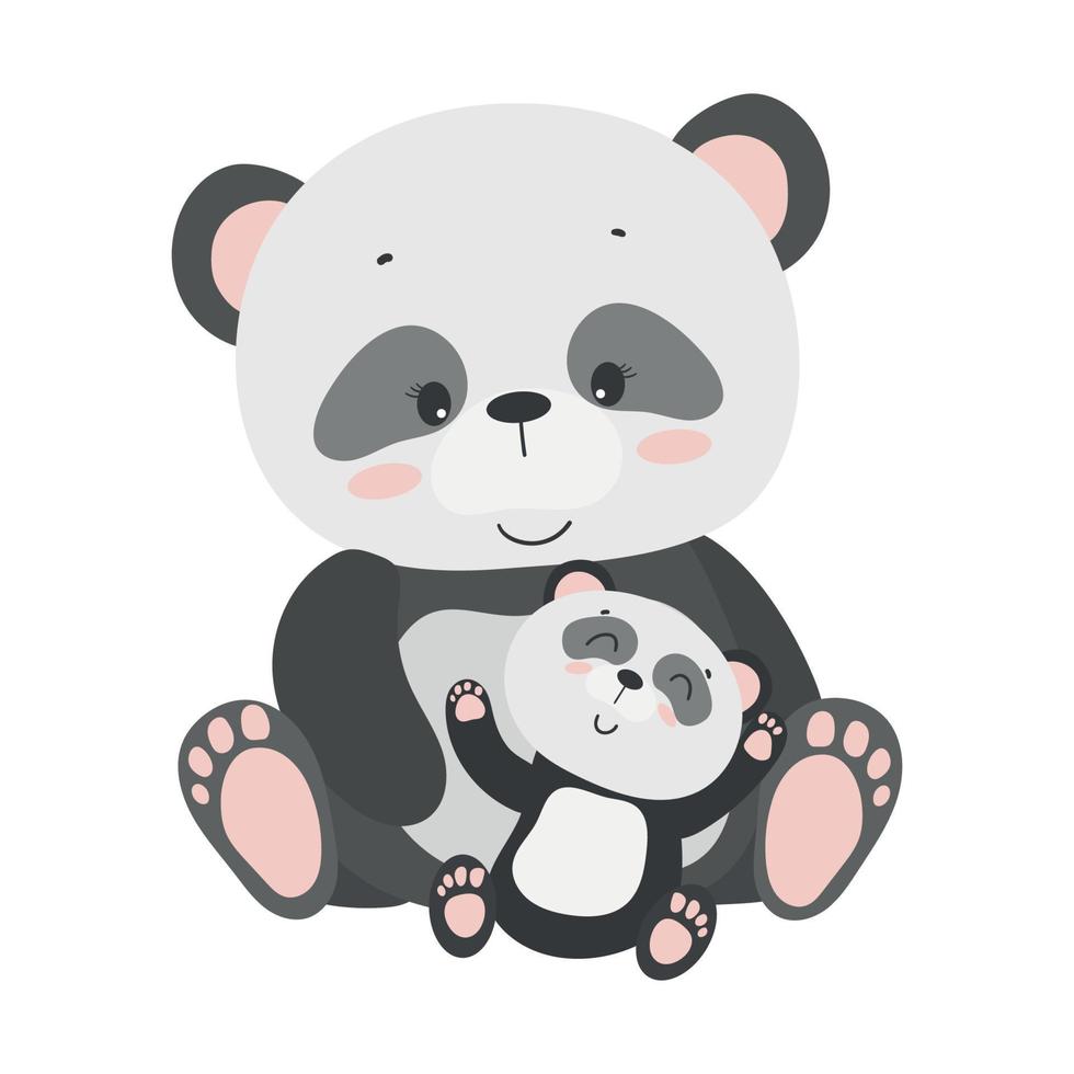 ilustrador vectorial de panda vector