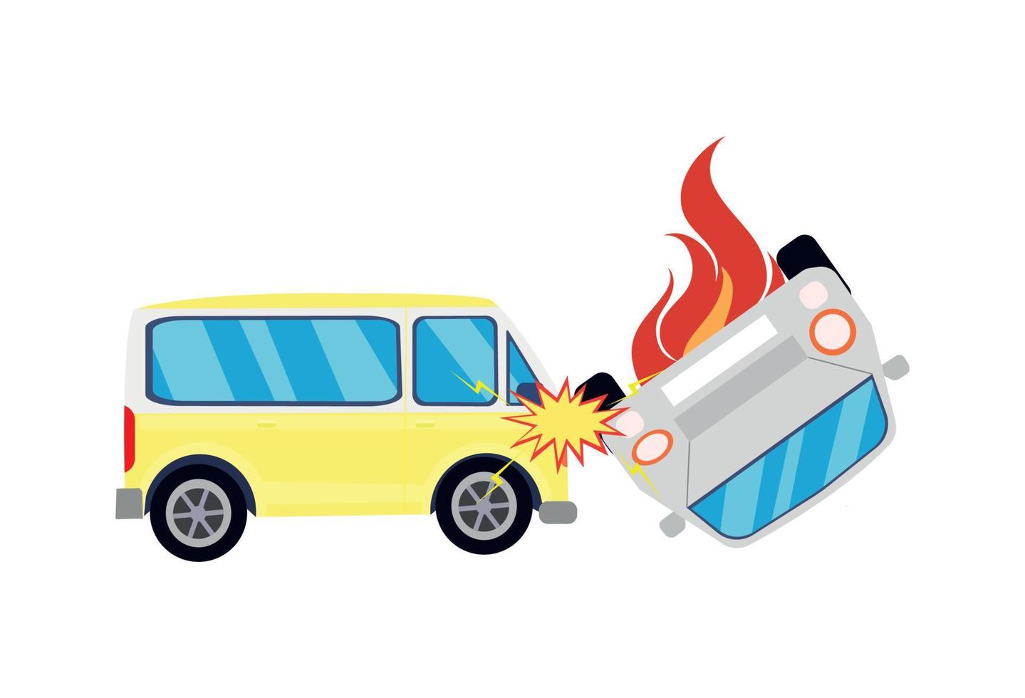 Car Crashes Illustration vector