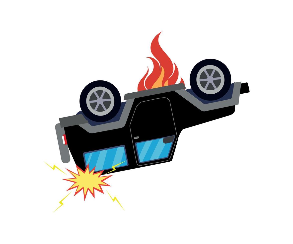 ilustración de accidentes automovilísticos vector