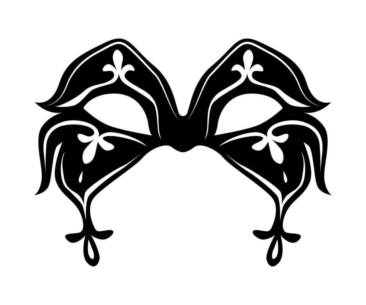 Black Carnival Mask vector