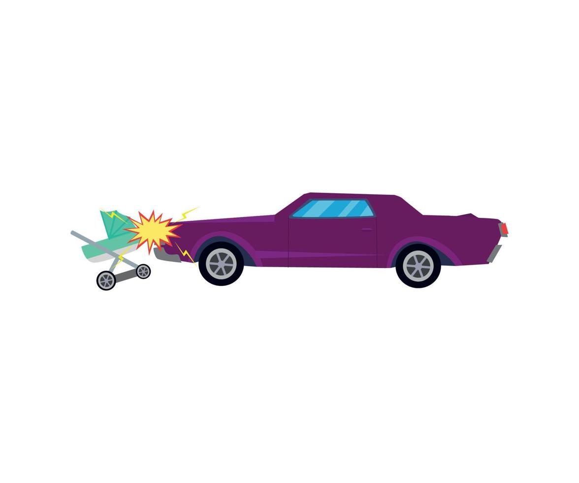 ilustración de accidentes automovilísticos vector