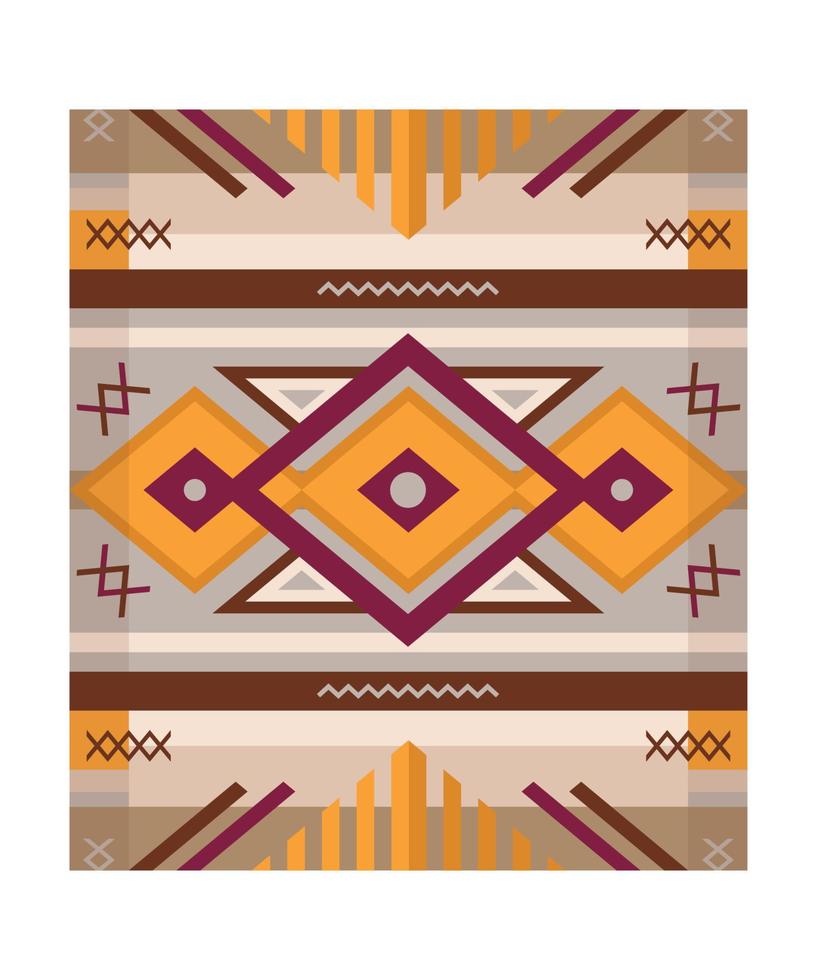 Carpet with Geometric Ornament vector