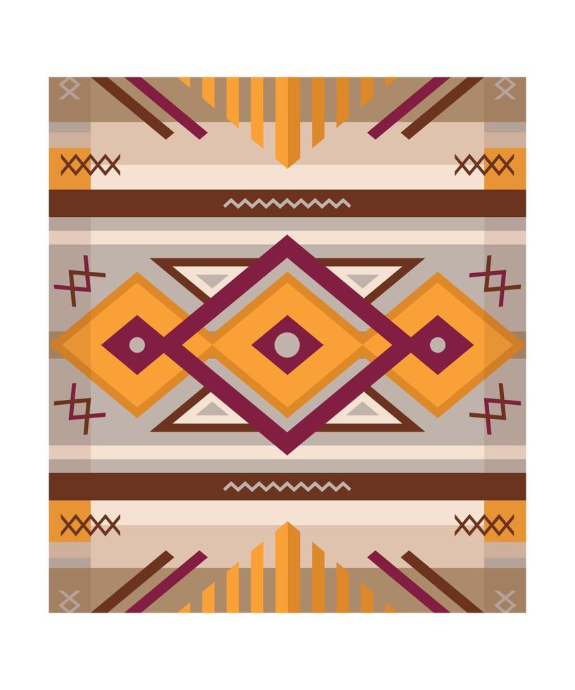 Carpet with Geometric Ornament vector