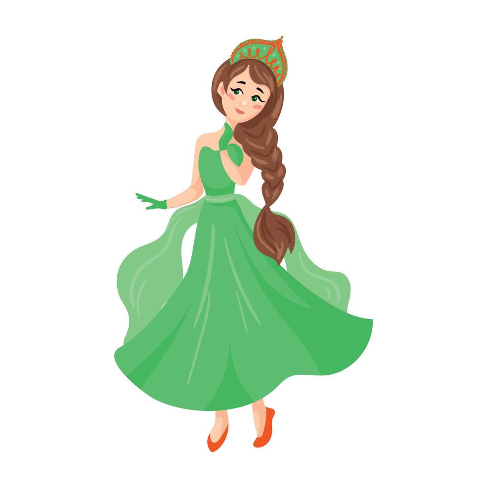 ilustrador vectorial de princesas de dibujos animados vector