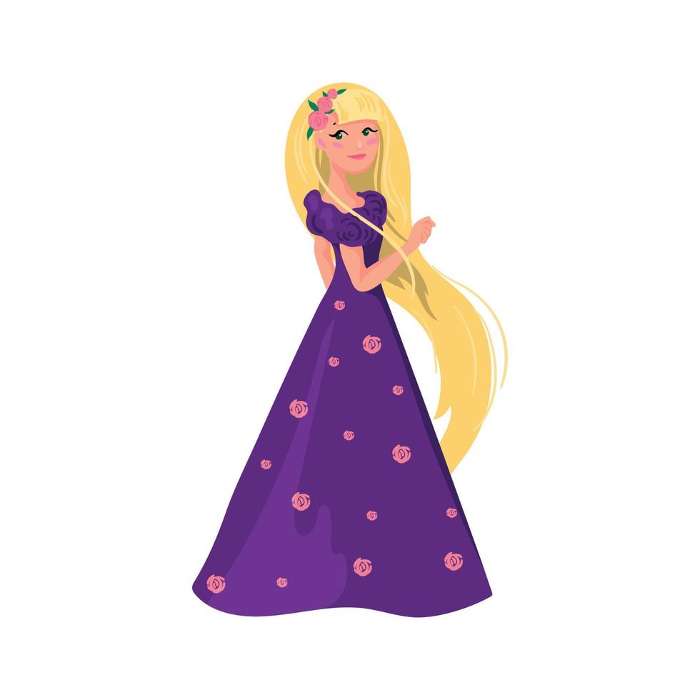 ilustrador vectorial de princesas de dibujos animados vector