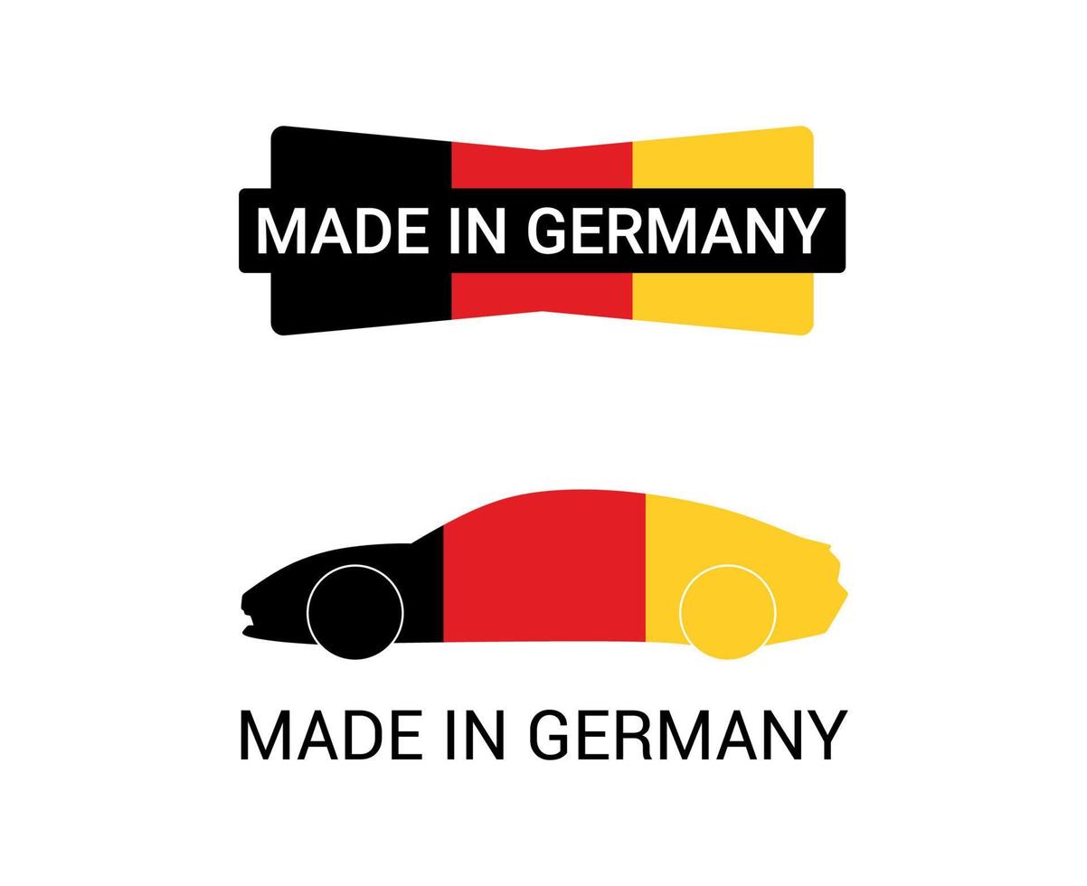 etiquetas de hecho en alemania vector