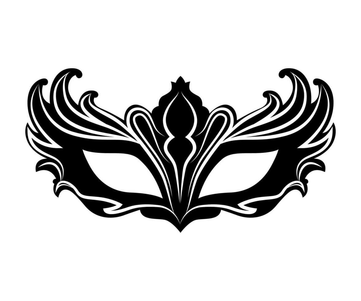 Black Carnival Mask vector