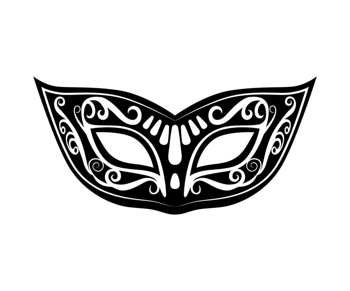 máscara de carnaval negro vector
