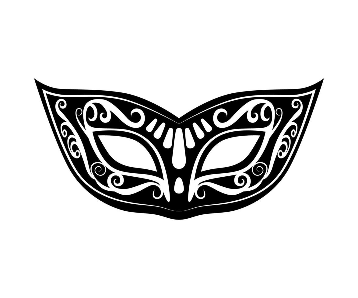 Black Carnival Mask vector