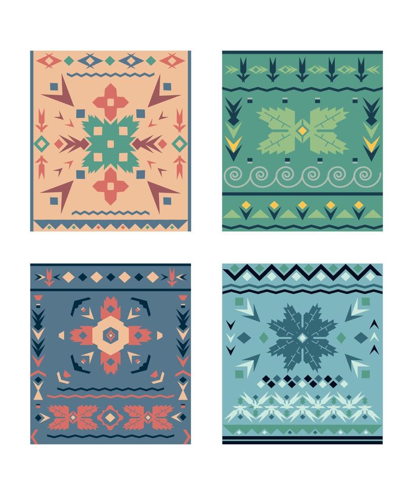 Carpets with Geometric Ornaments vector