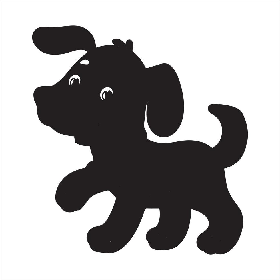 dog silhouette vector isolated on a white background