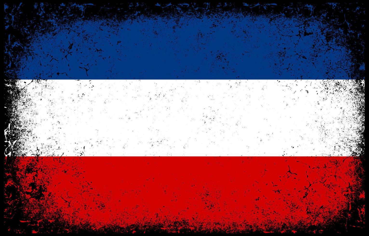 viejo sucio grunge vintage yugoslavia bandera nacional ilustración vector