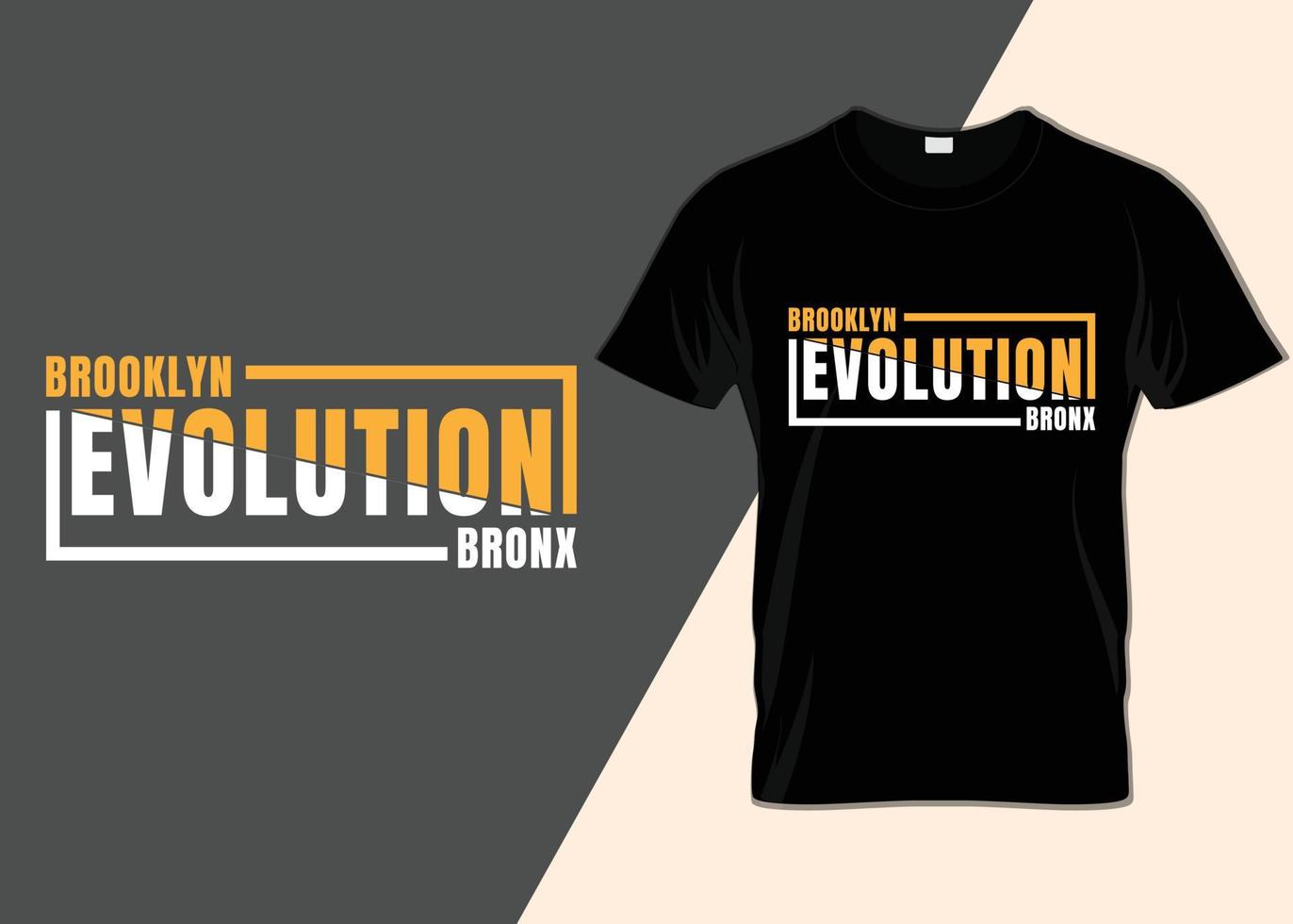 diseño de camiseta de evolución de brooklyn vector