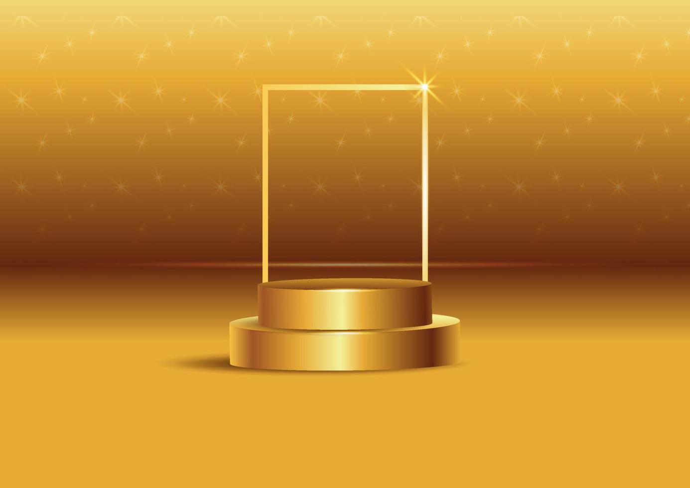 Gold Podium Product Advertising Stage vector