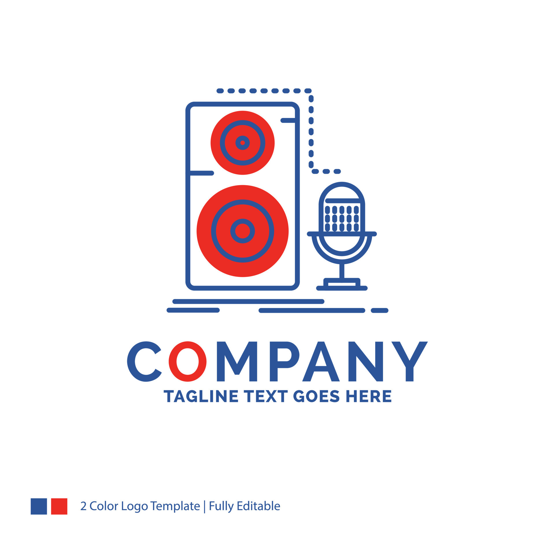 Company Name Logo Design For Live. mic. microphone. record ...