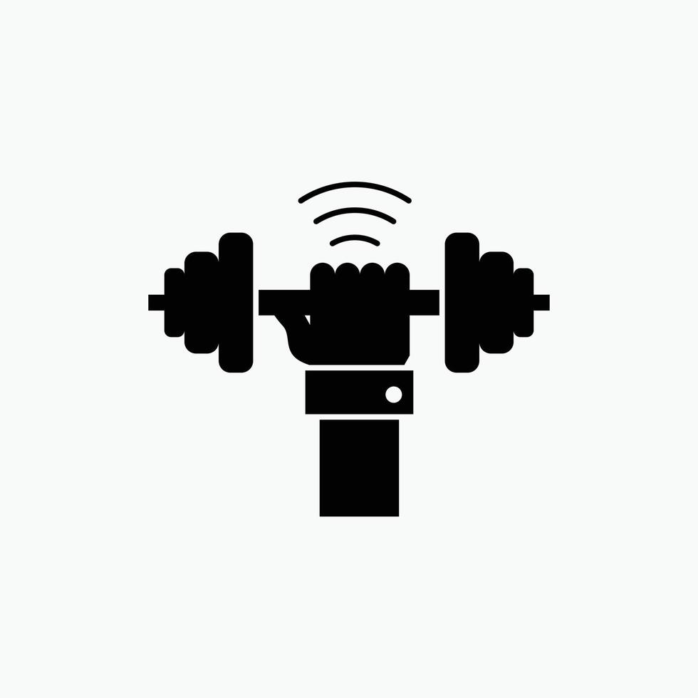 Dumbbell. gain. lifting. power. sport Glyph Icon. Vector isolated illustration