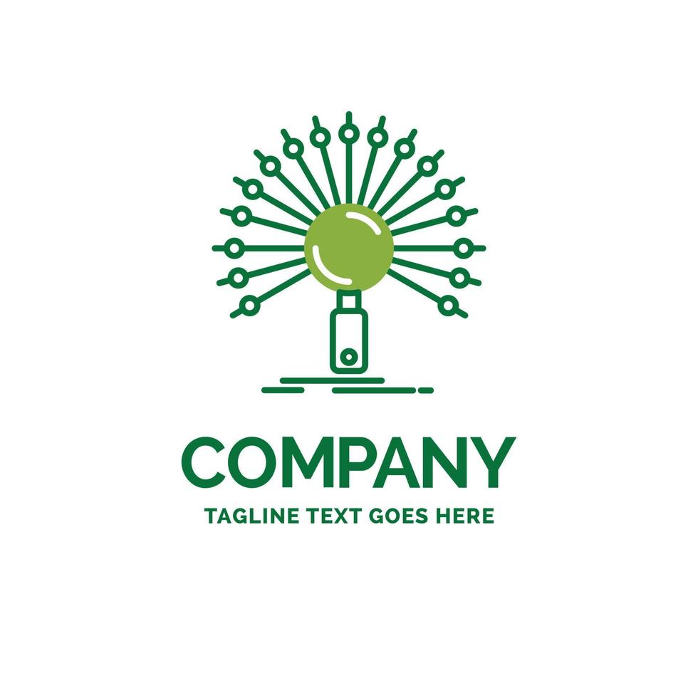 Data. information. informational. network. retrieval Flat Business Logo template. Creative Green Brand Name Design. vector