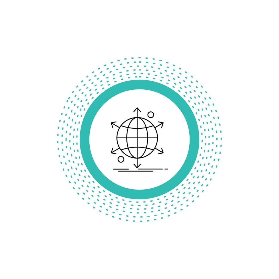 business. international. net. network. web Line Icon. Vector isolated illustration