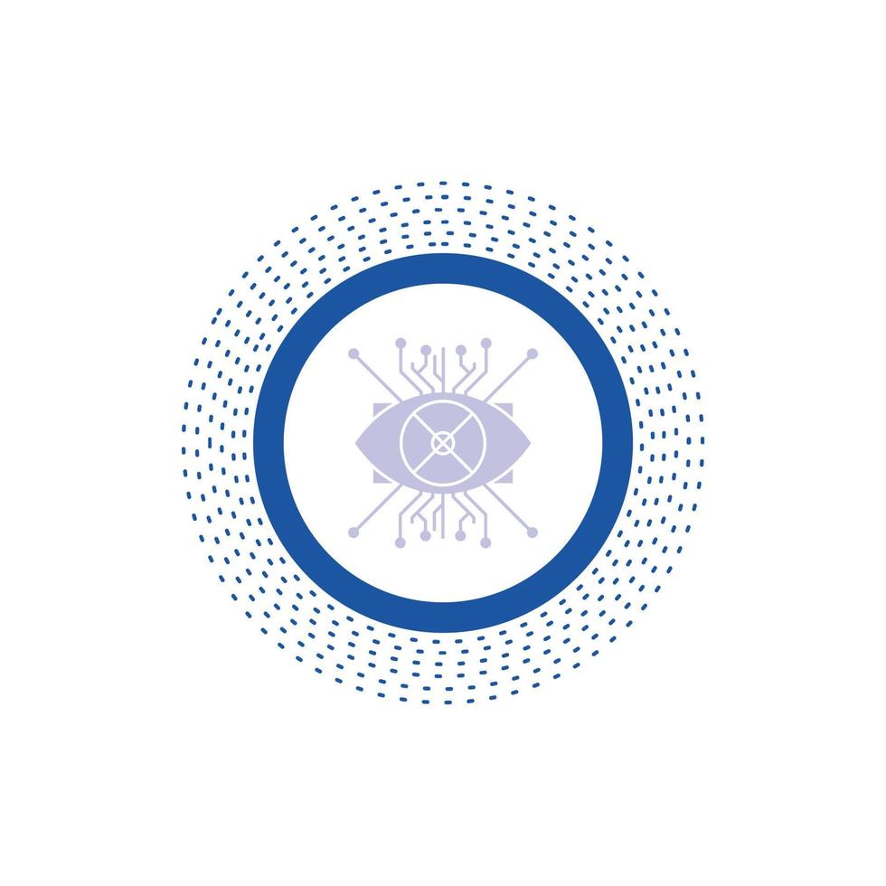 Ar. augmentation. cyber. eye. lens Glyph Icon. Vector isolated illustration