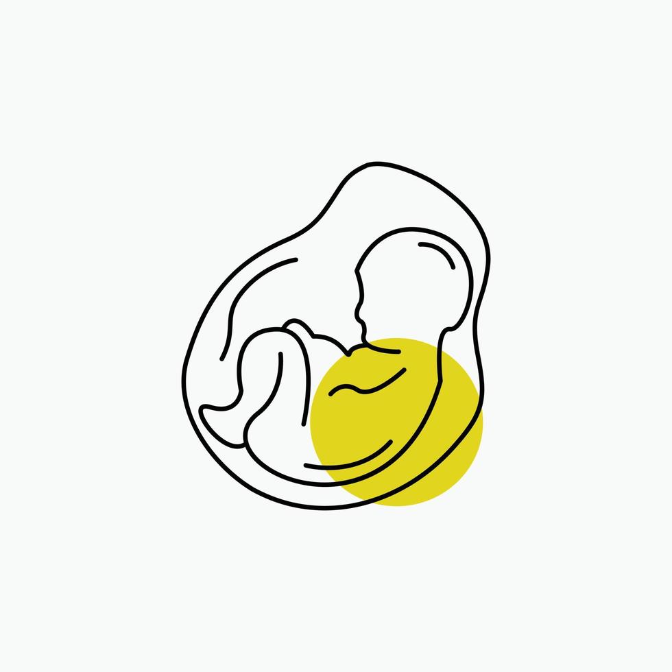 Baby. pregnancy. pregnant. obstetrics. fetus Line Icon vector
