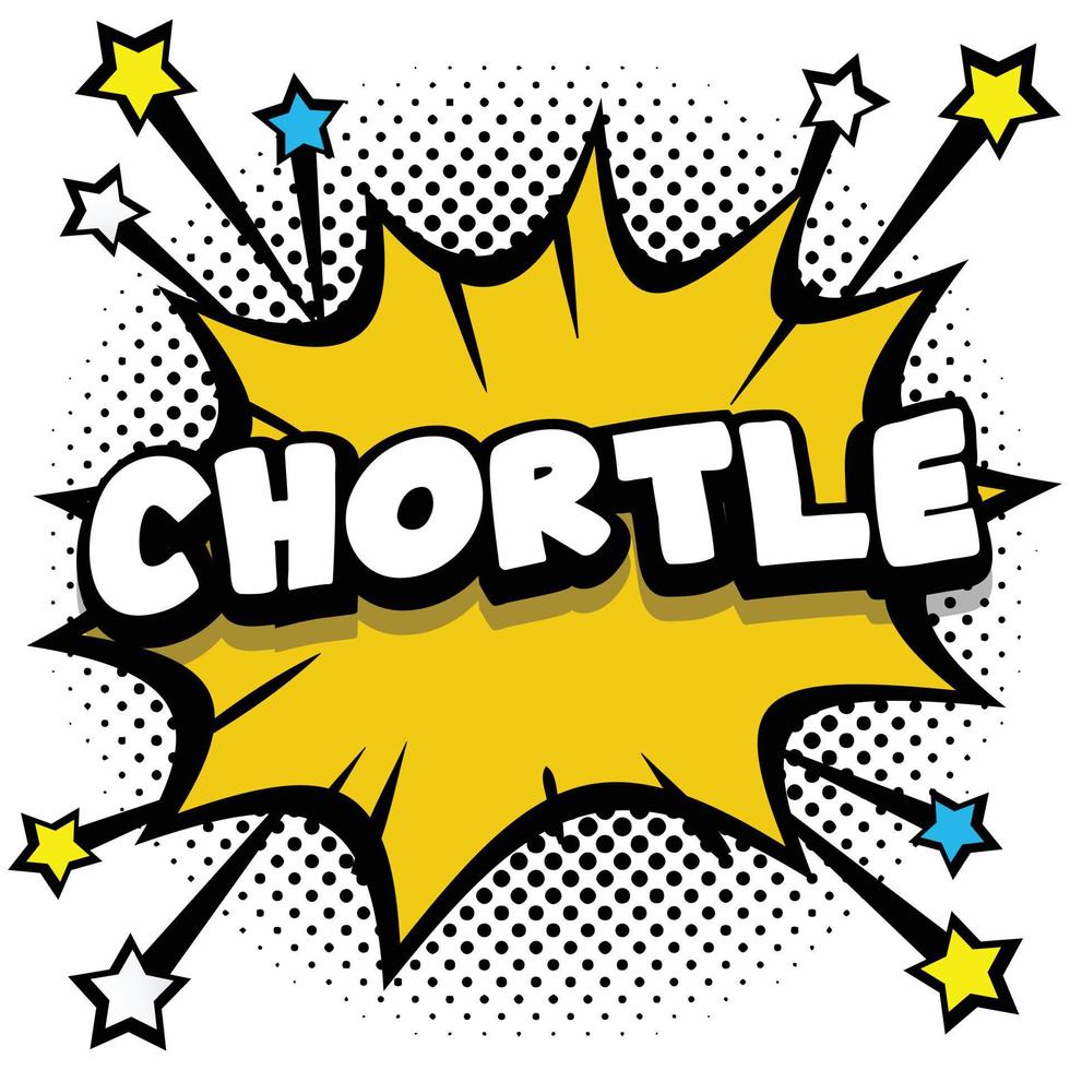 chortle Pop art comic speech bubbles book sound effects vector