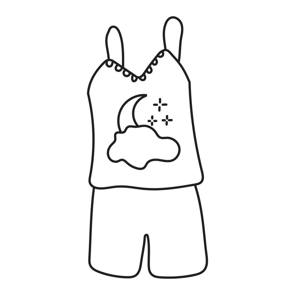 Hand drawn pajama vector illustration.