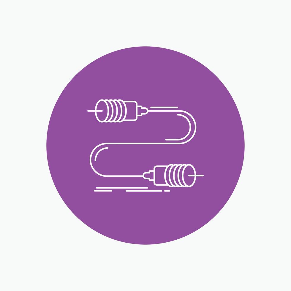 Buzz. communication. interaction. marketing. wire White Line Icon in Circle background. vector icon illustration