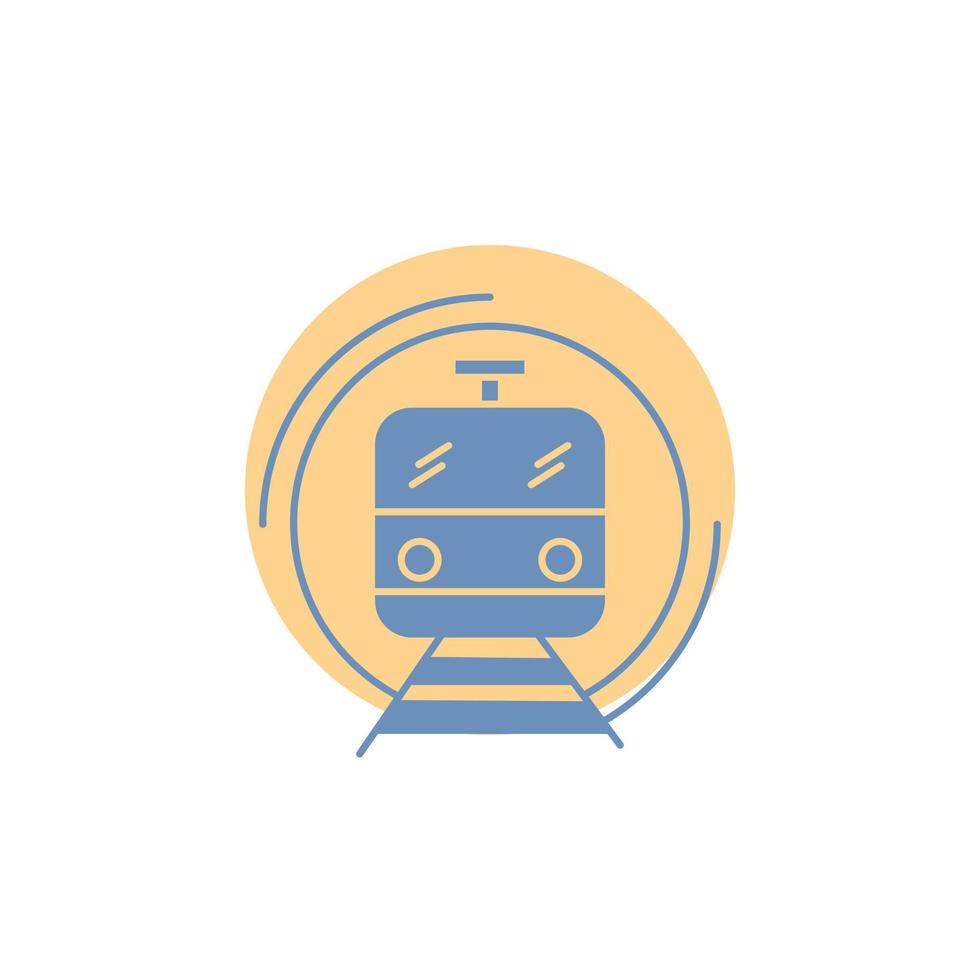 metro. tren. inteligente. público. icono de glifo de transporte. vector