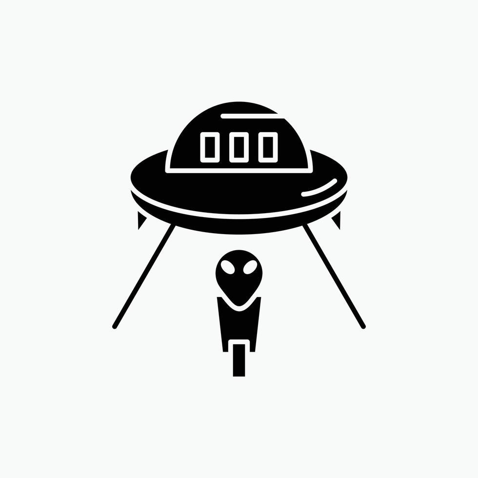 alien. space. ufo. spaceship. mars Glyph Icon. Vector isolated illustration