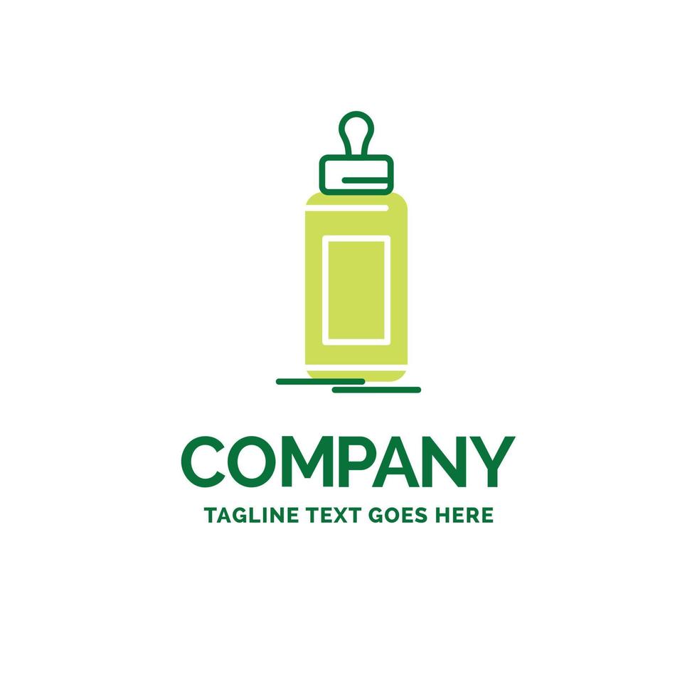 feeder. bottle. child. baby. milk Flat Business Logo template. Creative Green Brand Name Design. vector