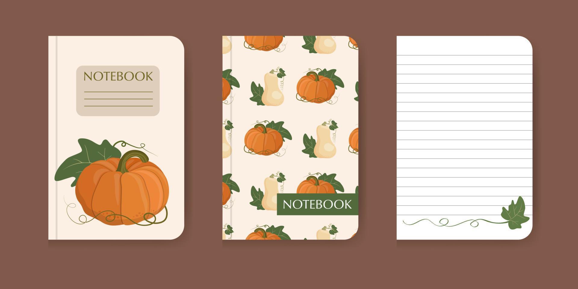 Cover design for a notebook, diary with a pattern vector