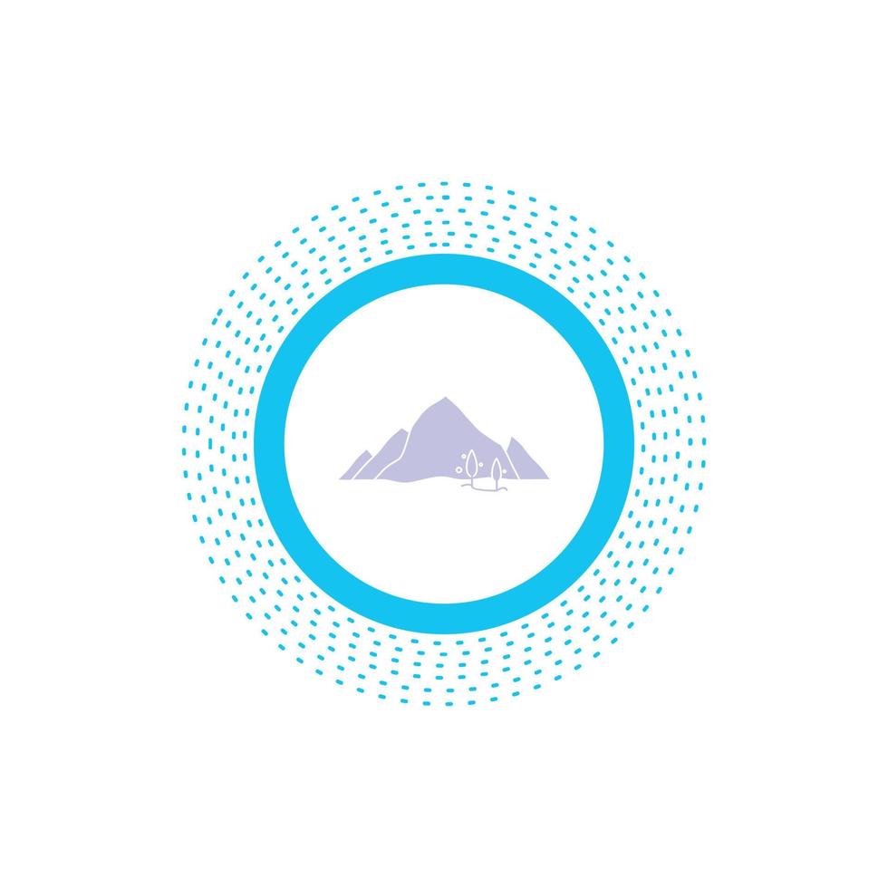 mountain. landscape. hill. nature. tree Glyph Icon. Vector isolated illustration