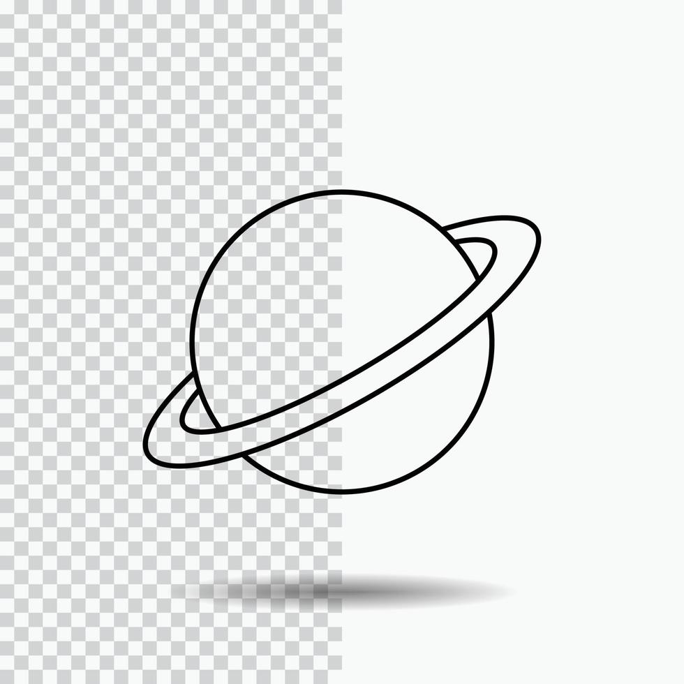 planeta. espacio. luna. bandera. Icono de línea de Marte sobre fondo transparente. ilustración de vector de icono negro