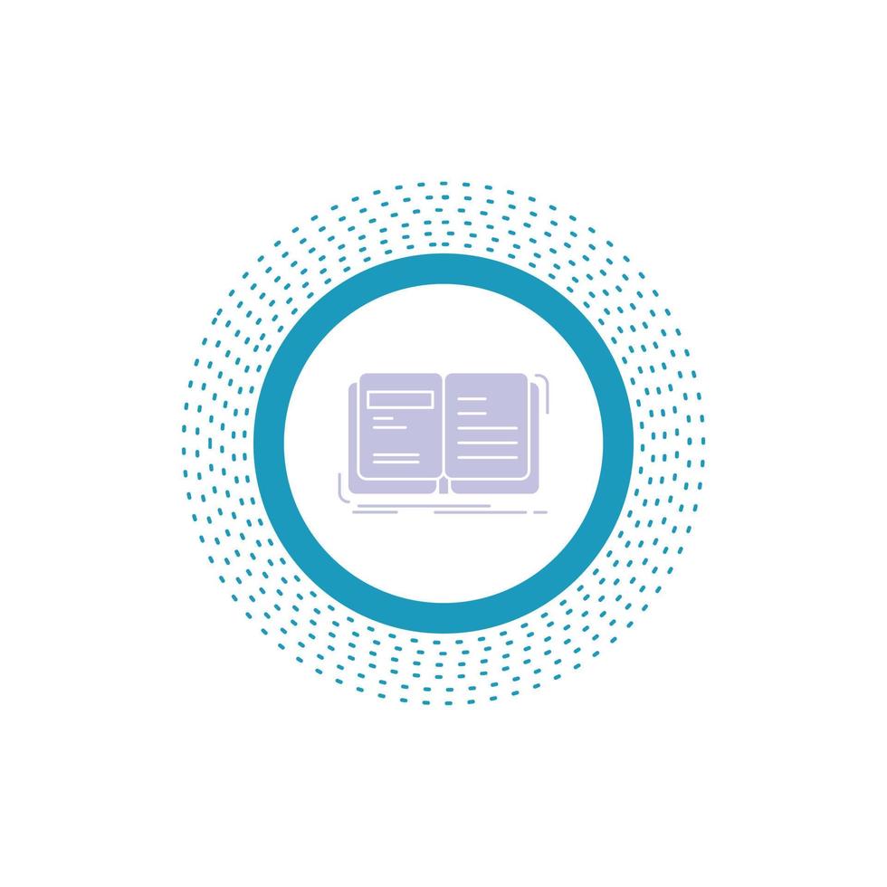 Author. book. open. story. storytelling Glyph Icon. Vector isolated illustration