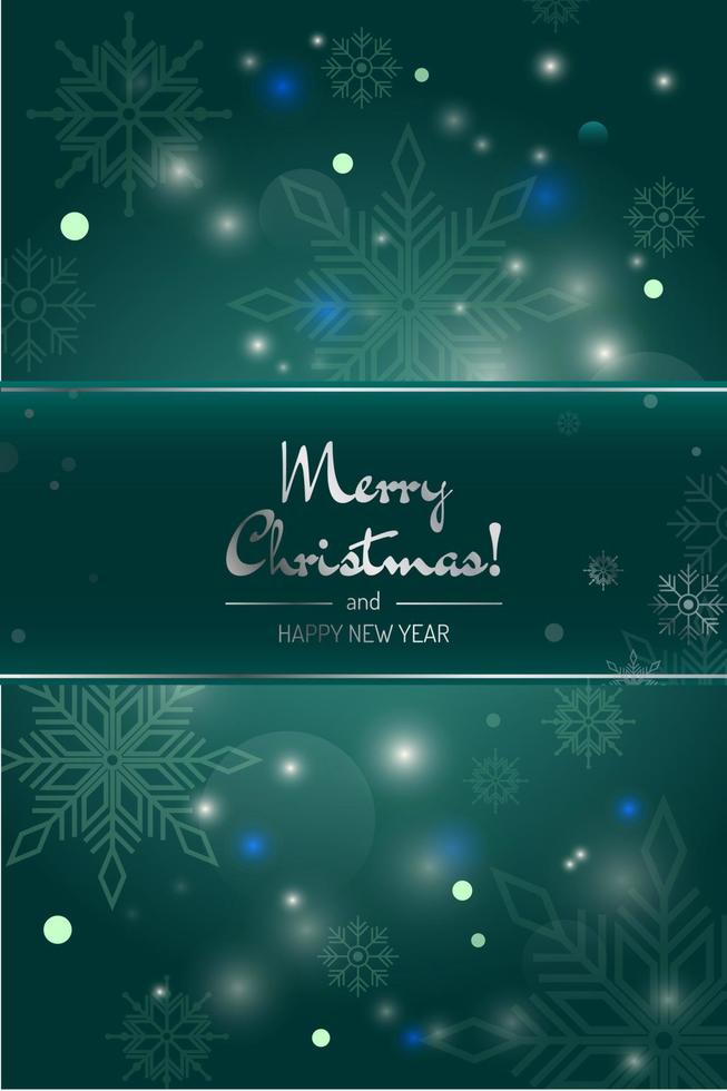 Vertical greeting card Merry Christmas vector
