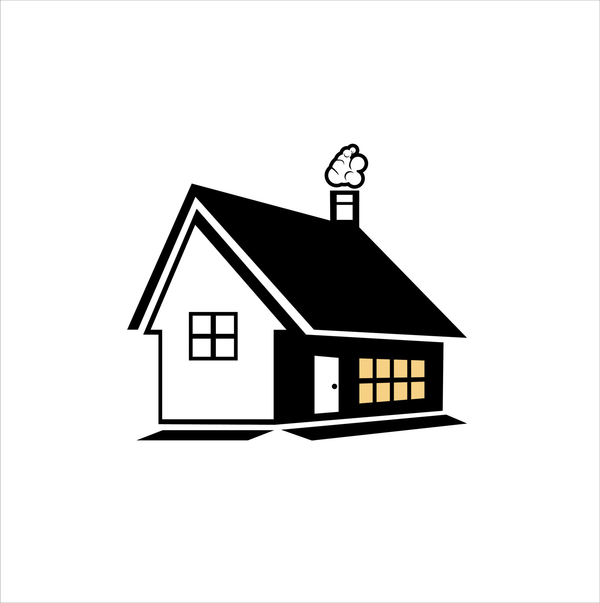 house vector black and white 13042589 Vector Art at Vecteezy