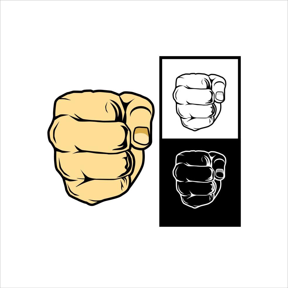 illustration vector of punch hand