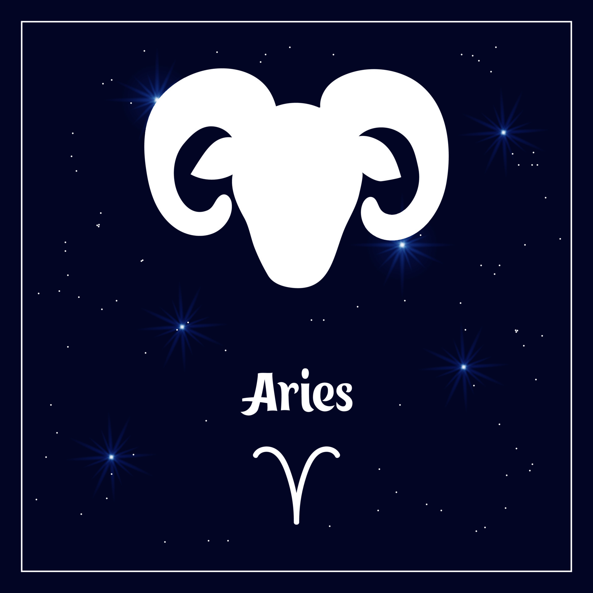 Aries astrological sign of the zodiac horoscope on the night sky with ...