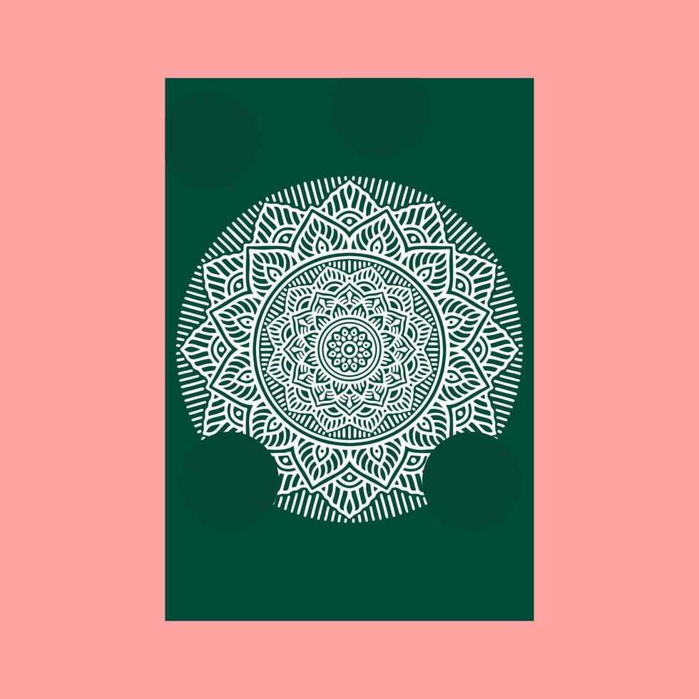 Luxury mandala ornate background for wedding invitation book cover with mandala element style vector