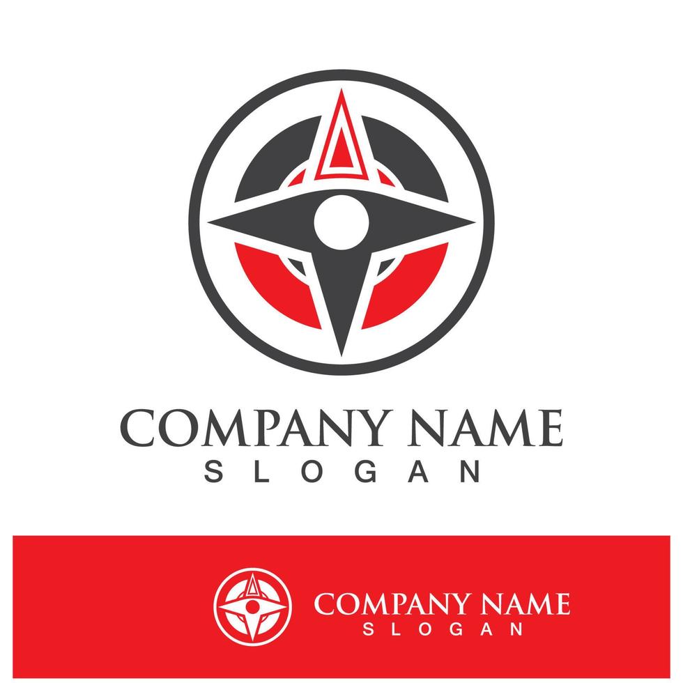 compass icon logo design vector