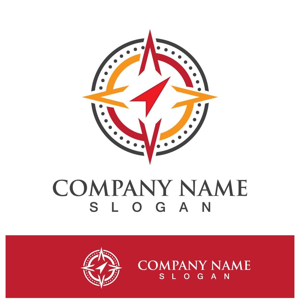 compass icon logo design vector