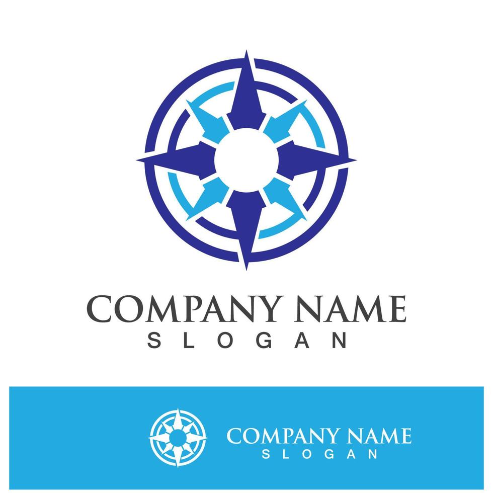 compass icon logo design vector