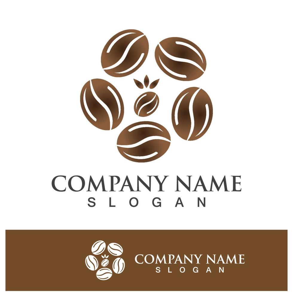 coffee bean icon drink logo images vector