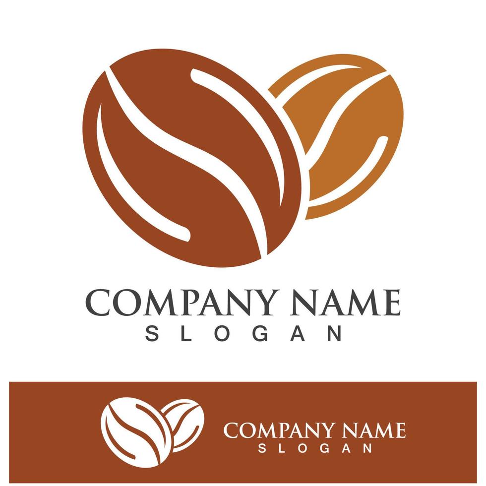 coffee bean icon drink logo images vector
