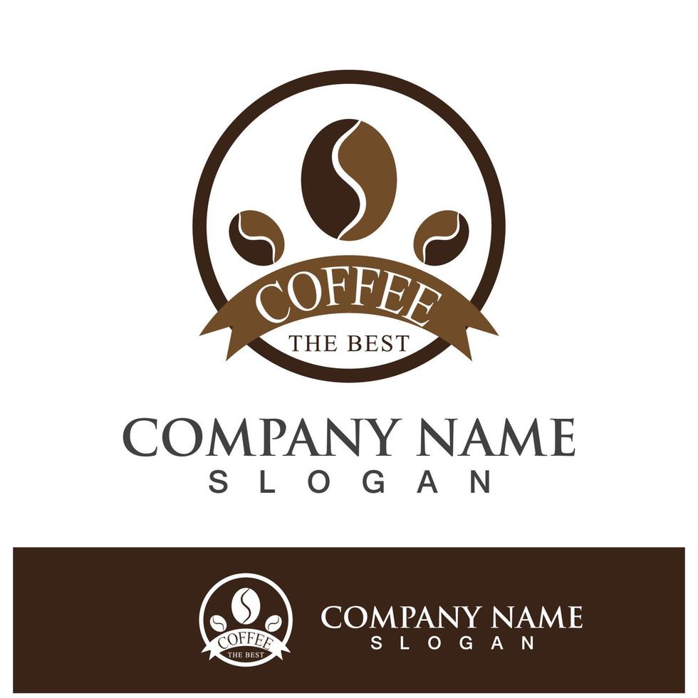 coffee bean icon drink logo images vector