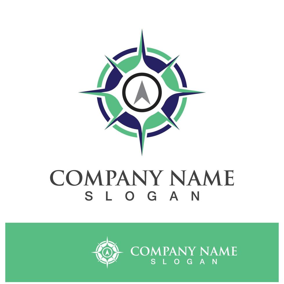 compass icon logo design vector